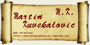 Martin Kuvekalović vizit kartica